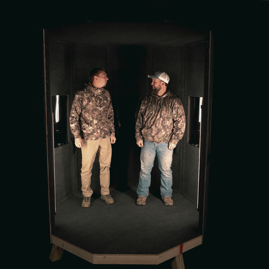 Hunters inside the 6 Foot blind